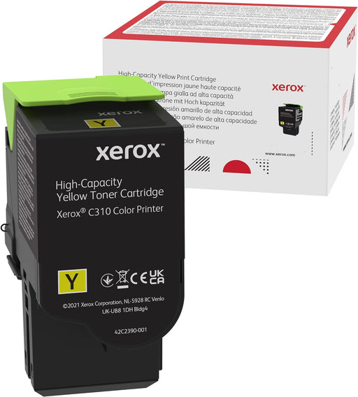 Xerox Original Toner Cartridge - Single Pack - Yellow - Laser - High Yield - 5500 Pages - 1 / Pack Genuine Xerox Yellow High Capactiy Toner Cartridge, Xerox C310 Color Printer, (Use & Return) is specially formulated and tested to provide the best image quality and most reliable printing you can count on page after page. Xerox Genuine Supplies and Xerox equipment are made for each other. Accept no imitations.