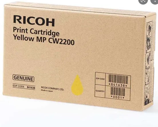 Ricoh 841723 Yellow OEM ink cartridge