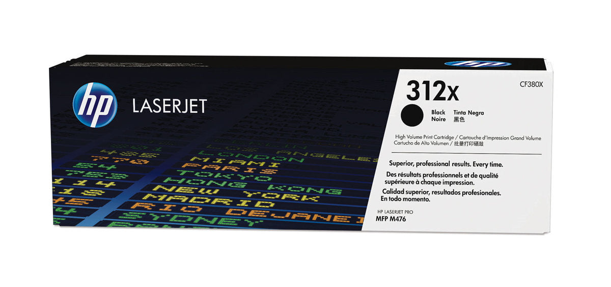 HP 312X (CF380X) Black High Yield Original LaserJet Toner Cartridge