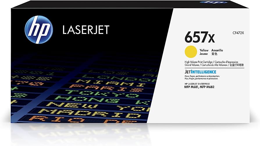 HP 657X Yellow LaserJet Toner Cartridge (CF472X)