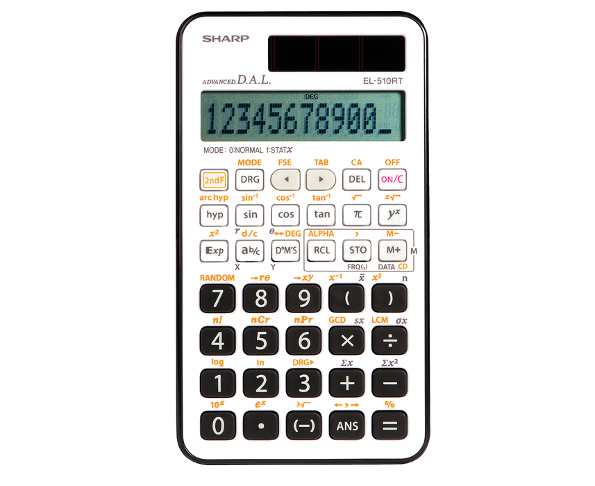 Sharp EL510RTB Scientific Calculator, White