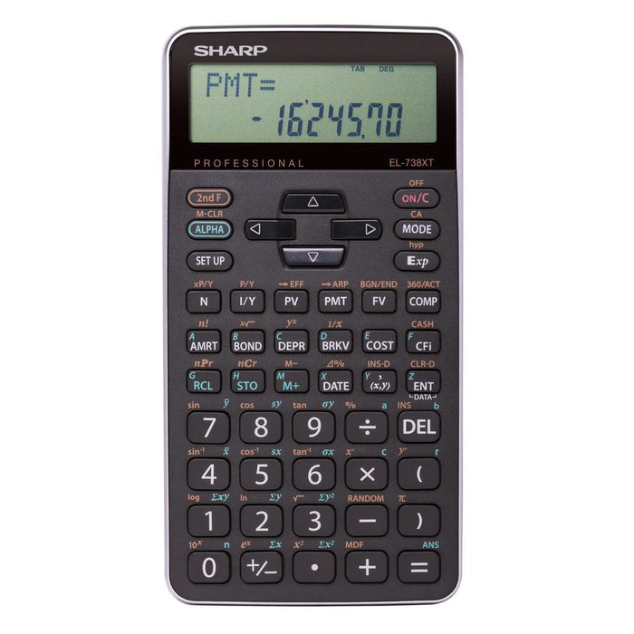 Sharp 10 Digit Financial Calculator 2 Line LCD Display