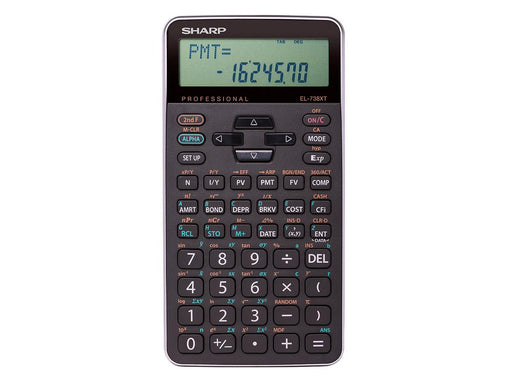 Sharp 10 Digit Financial Calculator 2 Line LCD Display