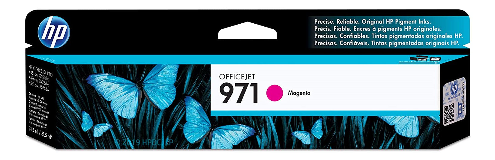 CN623AM HP #971 MAGENTA INK FOR OFFICEJET PRO X SERIES