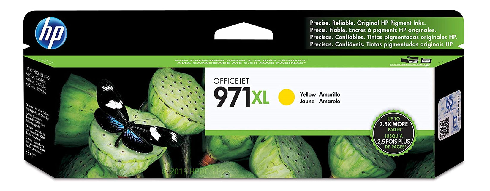 CN628AM HP #971XL YELLOW INK FOR OFFICEJET PRO X SERIES