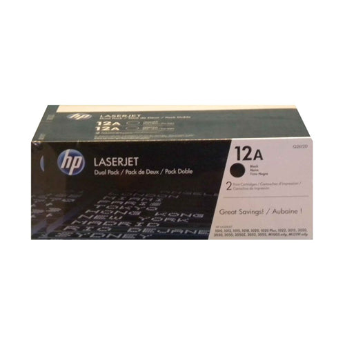 HP 12A (Q2612D) Dual Pack Black Original LaserJet Toner Cartridge