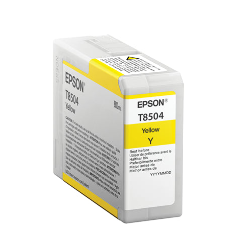 T850400 EPSON ULTRACHROME HD YELLOW INK 80ML/SURECOLOR P800
